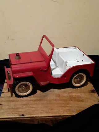 Vintage Tonka Truck Toy Jeep Early 1960s Red