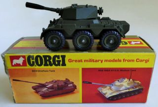 1974 Corgi Saladin Armoured Car Die Cast Toy Model No.  906 W/box
