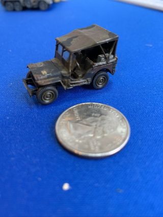 Roco Minitanks Wwii Us Willys Jeep W/ Canopy Painted