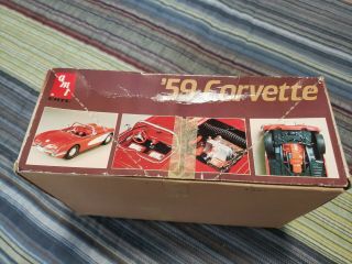AMT Ertl `59 Corvette 2 In 1 1:25th Scale Model Kit bag inside complete 2