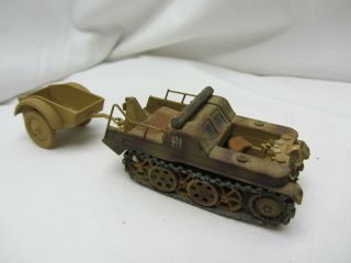 Unknown Brand German Wwii Kettenkrad And Trailer Missing Parts 1/35 Scale?