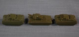 3 Lido U.  S.  ARMY TANKS—2 Different,  1950s - 60s,  Very Fine, 3