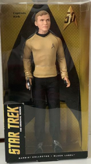 Star Trek Barbie Black Label 50th Anniversary Collector Figure Captain Kirk