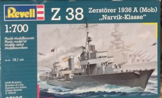 Revell 1/700 Scale German Destroyer Z - 38 1936 A Mob Narvik Classe