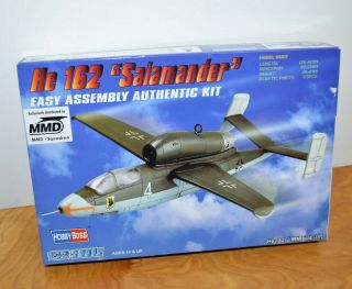 Hobby Boss He 162 Salamander Model Kit 1:72 Scale Complete Military Plane