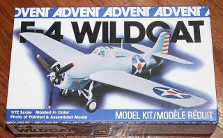Vintage 1/72 Advent By Revell F - 4 Wildcat Model Kit 3303 ©1979