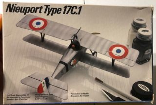 Testors Nieuport Type 17c.  1 Open Complete 1/48 Model Kit ‘sullys Hobbies’