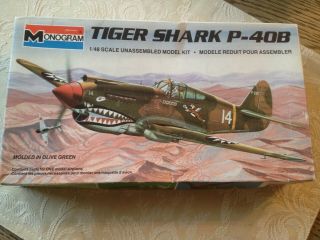 1985 Monogram P40 - B Tiger Shark 1/48 Scale