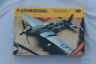 Vintage Testors P - 51d Mustang Fighter Plane Model Kit