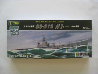 1|700 Model Submarine Uss Gato Ss - 212 1944 Doyusha D11 - 3177