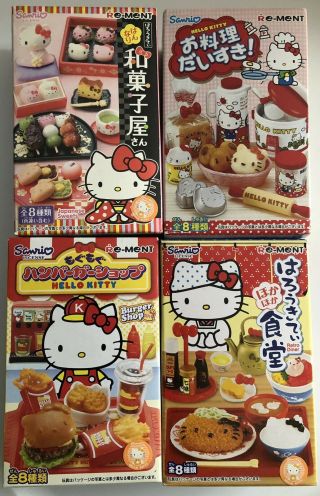 Re - Ment Hello Kitty Nib - Japanese Sweets Retro Diner Burger Shop I Love Cooking