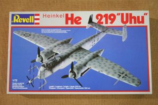 Revell 1983 1/72 Scale Heinkel He 219 " Uhu " Kit 4127