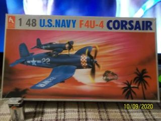 Unbuilt 1/48 " Vought F4u - 4 Corsair " Ww2 Us Navy Fighter Hobbycraft Hc1511