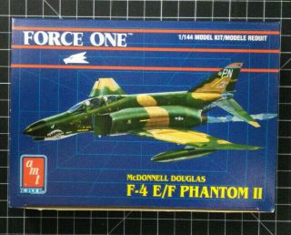 F - 4 E/f - " Force One " Phantom Ii - By Amt/ertl - (kit 8849) - 1:144 Scale