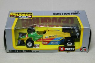 Burago Formula 1 Benetton Ford - 1/24 Scale Diecast Metal Model F1 Car 6102