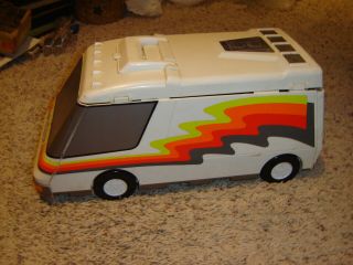 1991 Vintage Micro Machines City Van Camper Rv Fold Out Playset Galoob