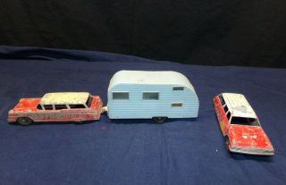 Vintage 1950s Tootsietoy Ford Country Sedan Station Wagon & Camper