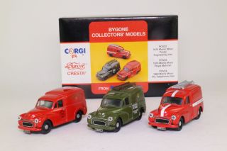 Corgi 97541; Morris Minor 3 Van Set,  Post Office/royal Mail; Boxed