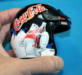 Dale Earnhardt Jr.  Coca Cola Polar Bear Helmet W/ Display Case Action