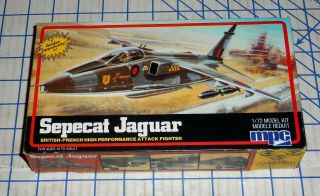 Mpc Sepecat Jaguar Ground Attack Fighter 1:72 Scale Kit 1 - 4212 No Decals Nmib