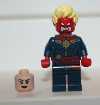 Lego Marvel Hereos Captain Marvel Minifigure From Set 76049 Figure