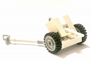 Ww2 German Pak36 Anti - Tank Gun,  Complete Set Made With Real Lego (winter Camo)