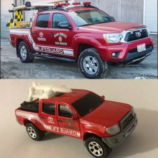 Matchbox Toyota Tacoma San Diego Fire Truck Lifeguard