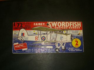 Vintage Airfix Notice Instruction N°1417 Fairey Swordfish Torpedo Bomber 1/72