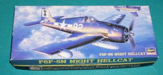 F6f - 5n Night Hellcat Hasegawa 1/72 Complete & Unstarted.