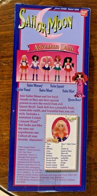 Sailor Moon Adventure Dolls 6 