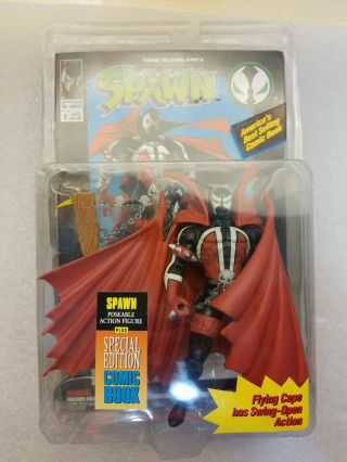 1994 Mcfarlane Spawn Posable Action Figure Plus Special Edition Comic Book