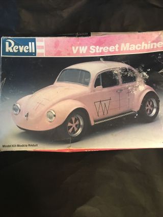 Revell Monogram Vw Street Machine Beetle Model Kit Box Pink 1:25 Volkswagen