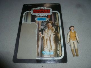 Vintage Star Wars Action Figure Princess Leia Hoth Outfit Esb 1981 W Cardback