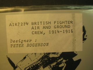 1/72 HOPE DESIGN 3 AIR7214 BRITISH FIGHTER AIR & GROUND CREW 1914 - 16 2