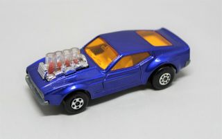 Matchbox Lesney Superfast No10 Mustang Piston Popper In Lighter Blue Metallic