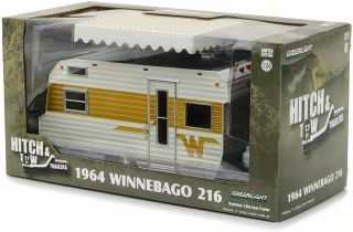 Greenlight 1964 Winnebago 216 Hitch & Tow Trailers 1:24 Travel 18420 - B Open Box