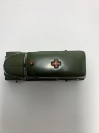 Vintage Tootsie Toy Army Ambulance Military Die Cast Vehicle Army Green