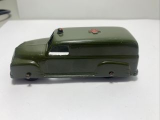 Vintage Tootsie Toy Army Ambulance Military Die Cast Vehicle Army Green 2