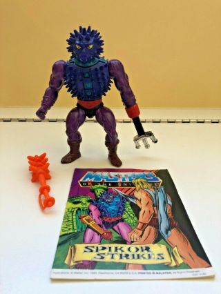 Motu Master Of The Universe 1985 Spikor Complete W/mini Comic He - Man