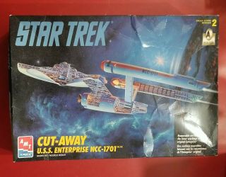Amt Ertl 1:650 1:537 Star Trek Cut Away Uss Enterprise Ncc - 1701 Model Kit