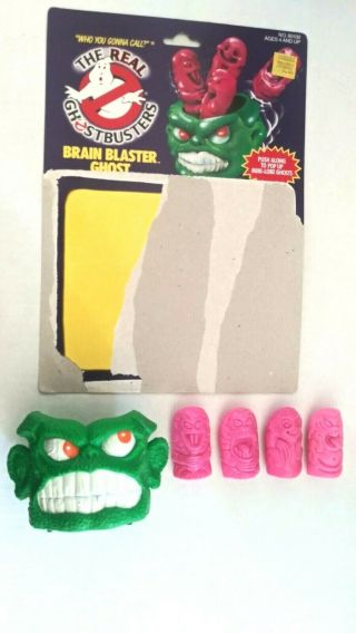 Kenner Real Ghostbusters Brain Blaster Ghost Figure Complete With Cardback