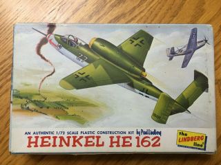 Vintage Heinkel He 162 Model 432:39 By Lindberg 1/72 Scale
