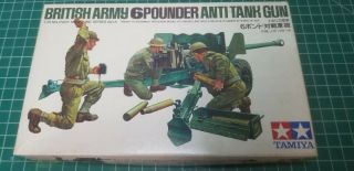 1/35 Scale Tamiya Wwii British Army 6 Pounder Anti Tank Gun Vintage Kit