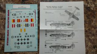1/72 Scale Decals Fw - 190d/ta - 152h