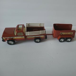 Vintage Metal Nylint Horse Ranch Pickup Truck And Trailer - Shape