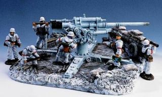 Ws024 (w) Winter 88mm Flak Gun And Crew By King & Country (retired)