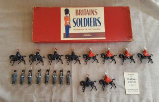 Britains Scots Guards & 1st Life Guards Vintage Toy Lead Soldiers Boxed Set 429
