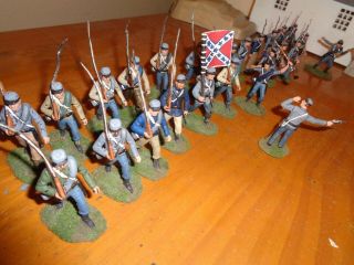 Painted plastic 54mm American Civil War Southern infantry 3