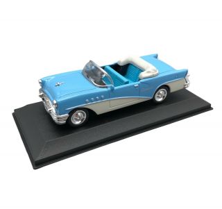 Ray 1955 55 Buick Century Convertible Car Blue Die Cast 1/43 with Case & Box 2