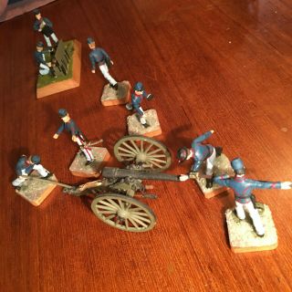 54mm American Civil War 10 - lb Parrott gun with crew,  hand - painted toy soldiers 2